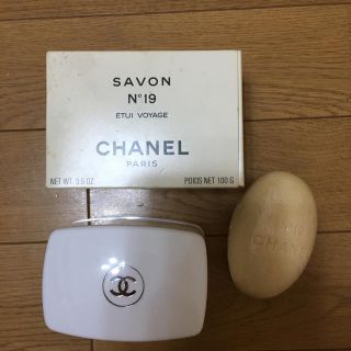 シャネル(CHANEL)の新品 未使用 CHANEL サボン 石鹸 ケース付き No19 送料込み(ボディソープ/石鹸)