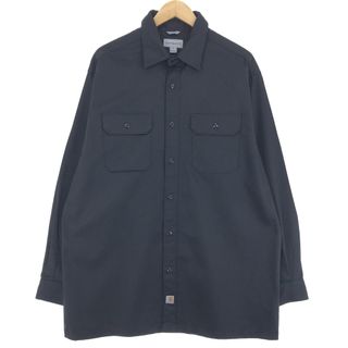 古着 カーハート Carhartt RELAXED FIT 長袖 ワークシャツ メンズXL /eaa431748