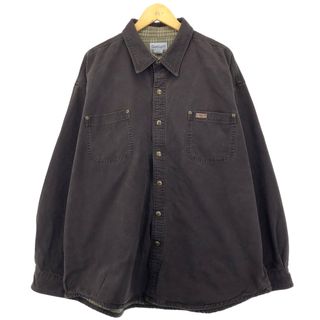 古着 カーハート Carhartt 長袖 ワークシャツ メンズXXL /eaa421604