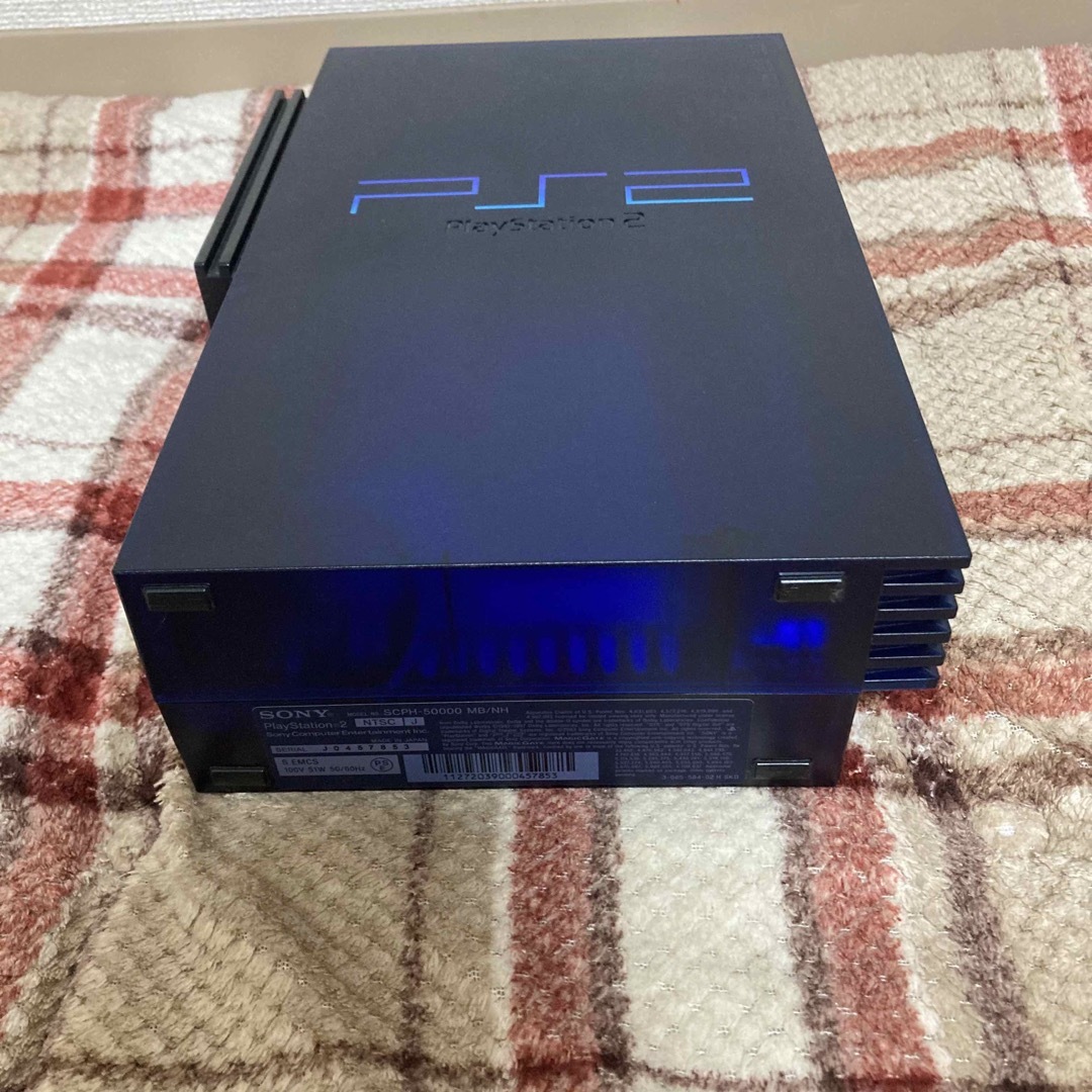 PlayStation2(プレイステーション2)のps2 本体　ミッドナイトブルー　BBユニット エンタメ/ホビーのゲームソフト/ゲーム機本体(家庭用ゲーム機本体)の商品写真