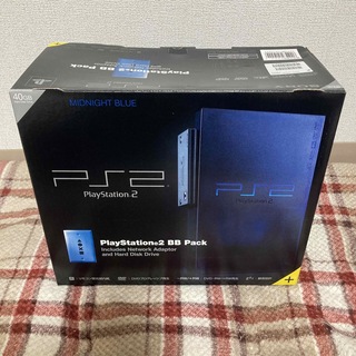 プレイステーション2(PlayStation2)のps2 本体　ミッドナイトブルー　BBユニット(家庭用ゲーム機本体)