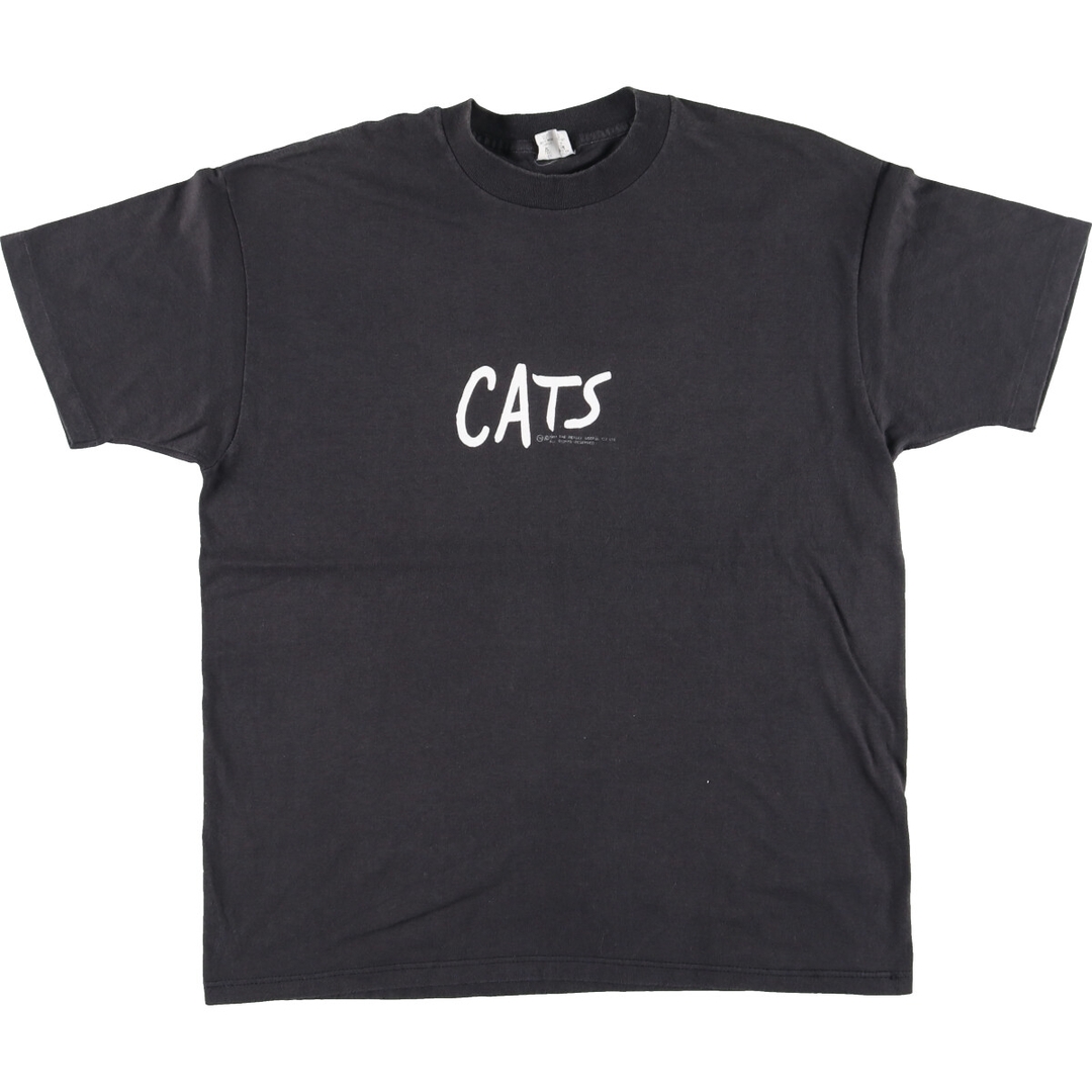 古着 80年代 TOUCH OF GOLD CATS キャッツ 両面プリント プリントTシャツ USA製 メンズXL ヴィンテージ /eaa425562 メンズのトップス(Tシャツ/カットソー(半袖/袖なし))の商品写真