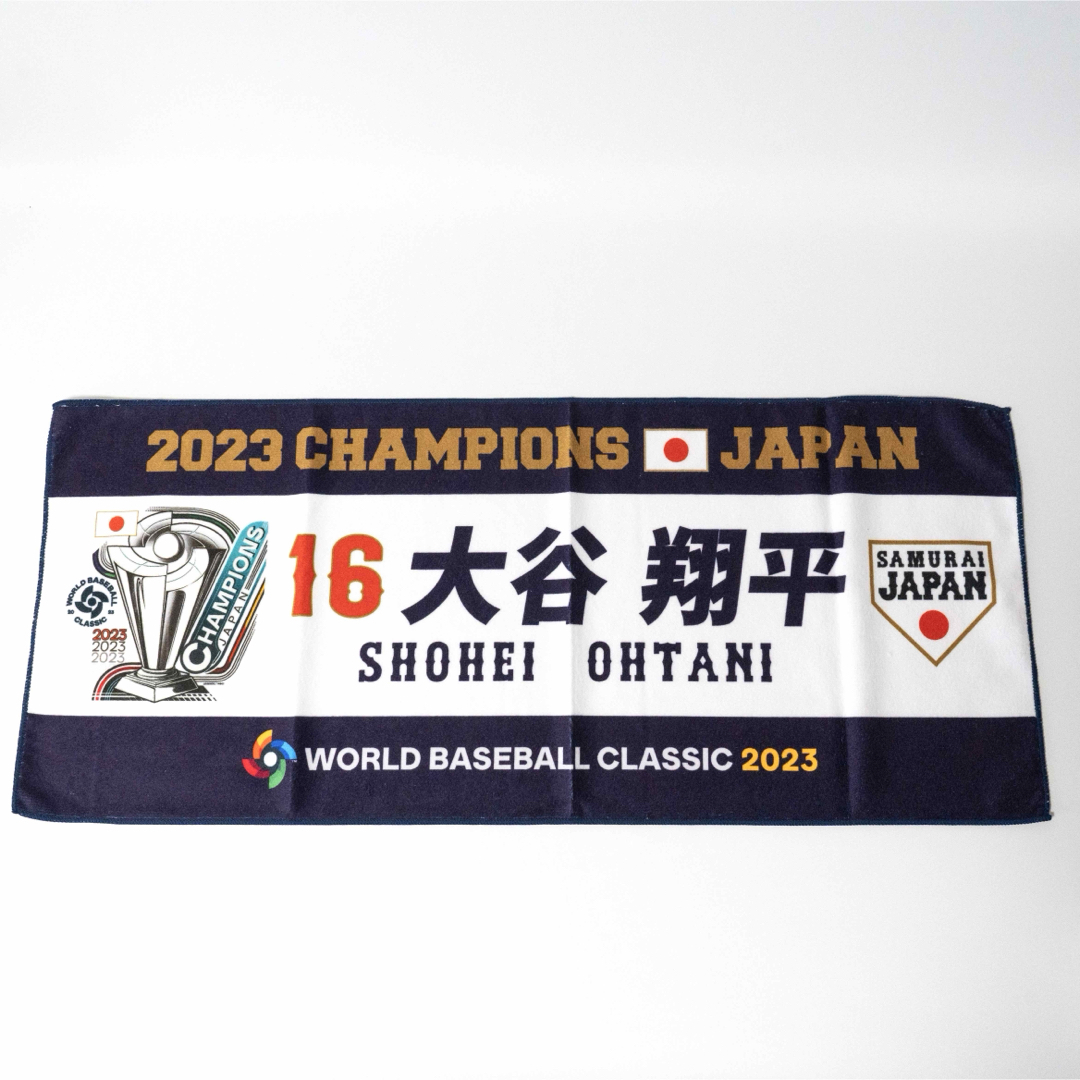 【新品】WBC優勝記念 大谷翔平 フェイスタオル 16 侍ジャパン 2023 スポーツ/アウトドアの野球(記念品/関連グッズ)の商品写真