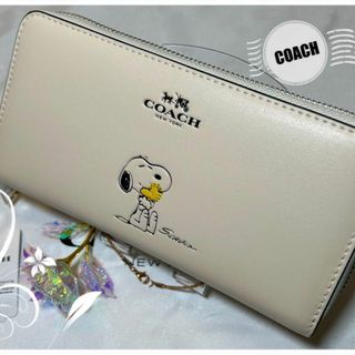 COACH - コーチ  長財布 COACH PEANUTS  スヌーピー コラボ F53773