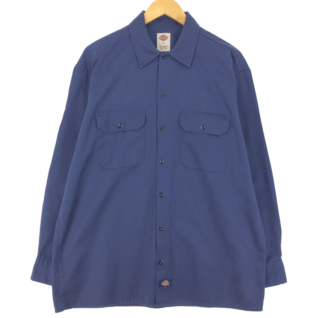 Dickies(ディッキーズ)の古着 ディッキーズ Dickies 長袖 ワークシャツ メンズL /eaa431742 メンズのトップス(シャツ)の商品写真