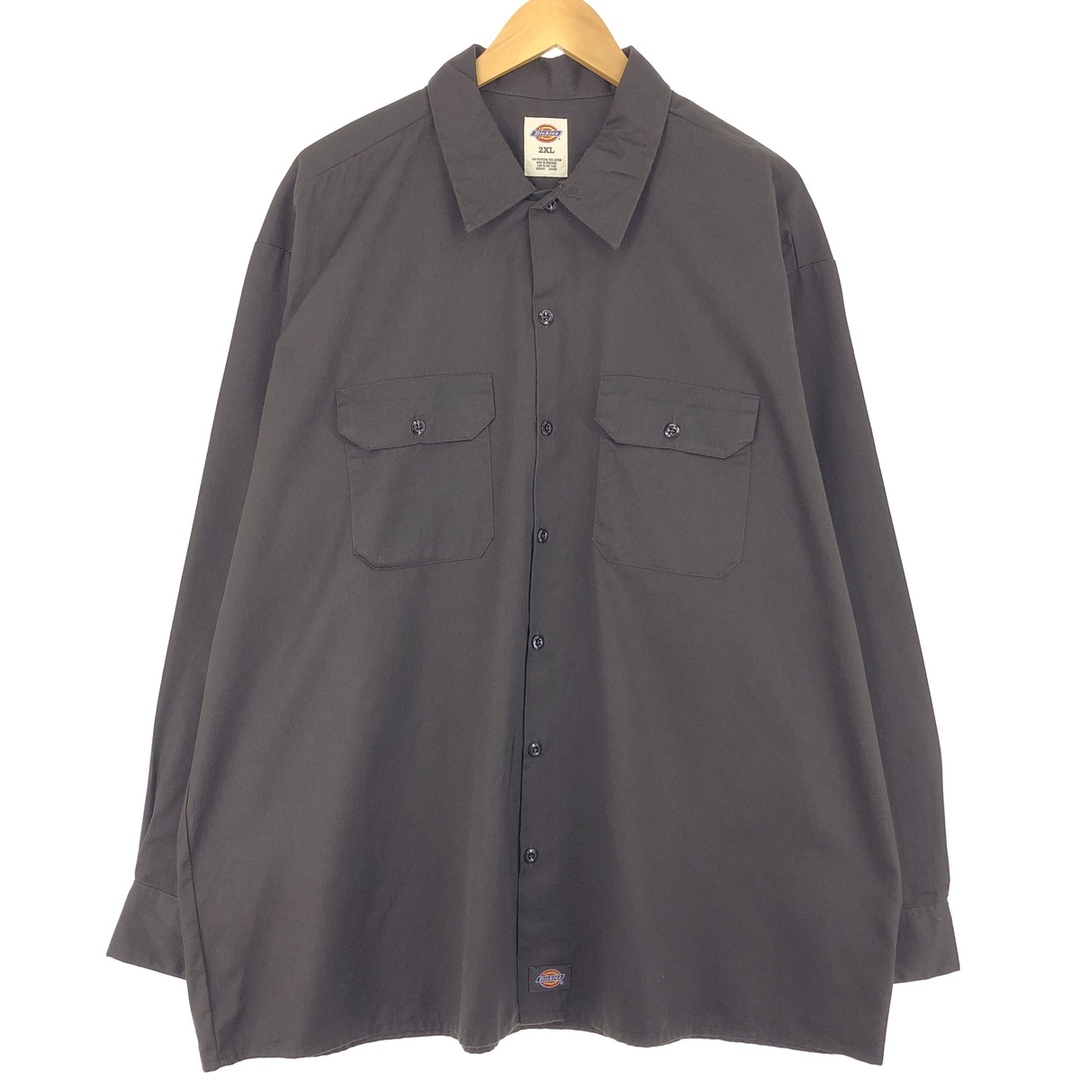 Dickies(ディッキーズ)の古着 ディッキーズ Dickies 長袖 ワークシャツ メンズXXL /eaa431743 メンズのトップス(シャツ)の商品写真