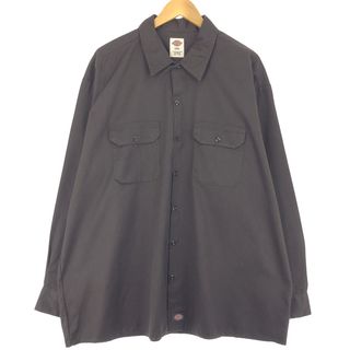 ディッキーズ(Dickies)の古着 ディッキーズ Dickies 長袖 ワークシャツ メンズXXL /eaa431743(シャツ)