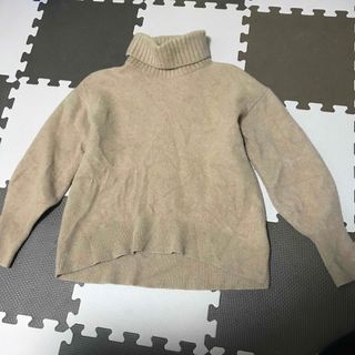 プラステ(PLST)の【美品】PLST タートルニット　ベージュ(ニット/セーター)