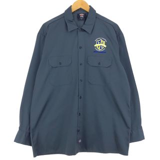 ディッキーズ(Dickies)の古着 ディッキーズ Dickies 長袖 ワークシャツ メンズL /eaa431739(シャツ)