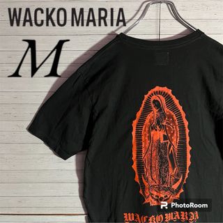 ワコマリア(WACKO MARIA)の【希少デザイン】ワコマリア 両面ロゴ マリア様 ビックロゴ Tシャツ 黒M (Tシャツ/カットソー(半袖/袖なし))