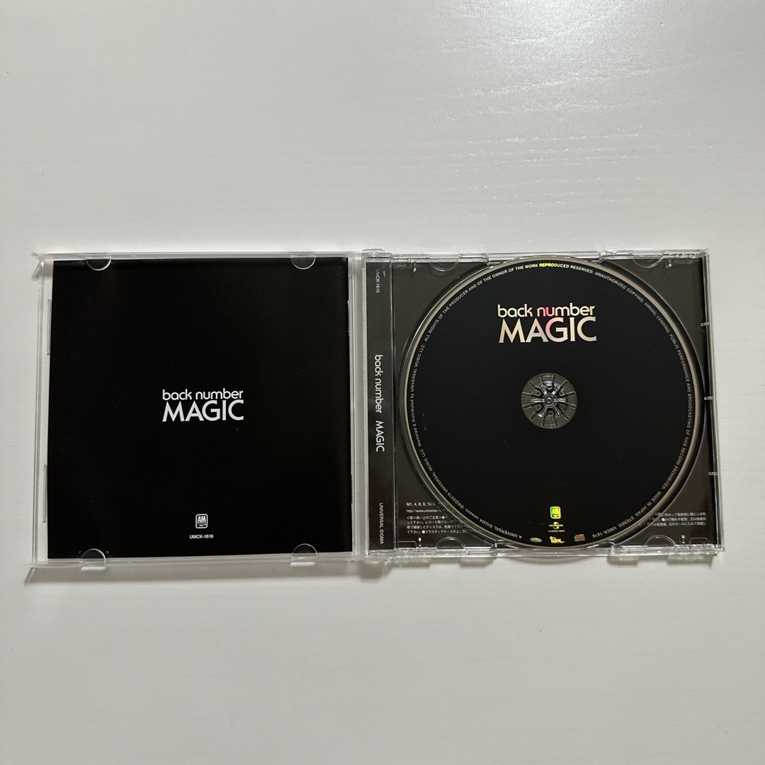 BACK NUMBER(バックナンバー)のbacknumber MAGIC バックナンバー　CDアルバム エンタメ/ホビーのCD(ポップス/ロック(邦楽))の商品写真