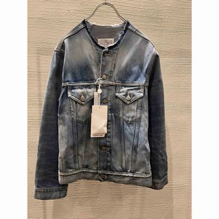 マルタンマルジェラ(Maison Martin Margiela)の新品 MAISON MARGIELA カラーレス デニムジャケット　ノーカラー(Gジャン/デニムジャケット)