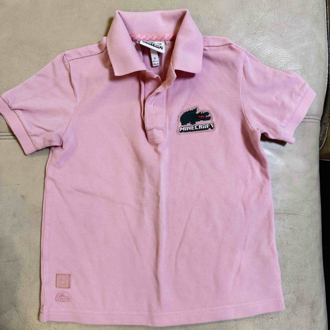 LACOSTE(ラコステ)のレア！ LACOSTE マイクラ コラボ  ポロシャツ キッズ/ベビー/マタニティのキッズ服男の子用(90cm~)(Tシャツ/カットソー)の商品写真