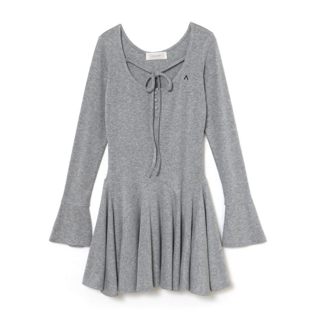 Nina flare mini dress Gray レディースのワンピース(ミニワンピース)の商品写真