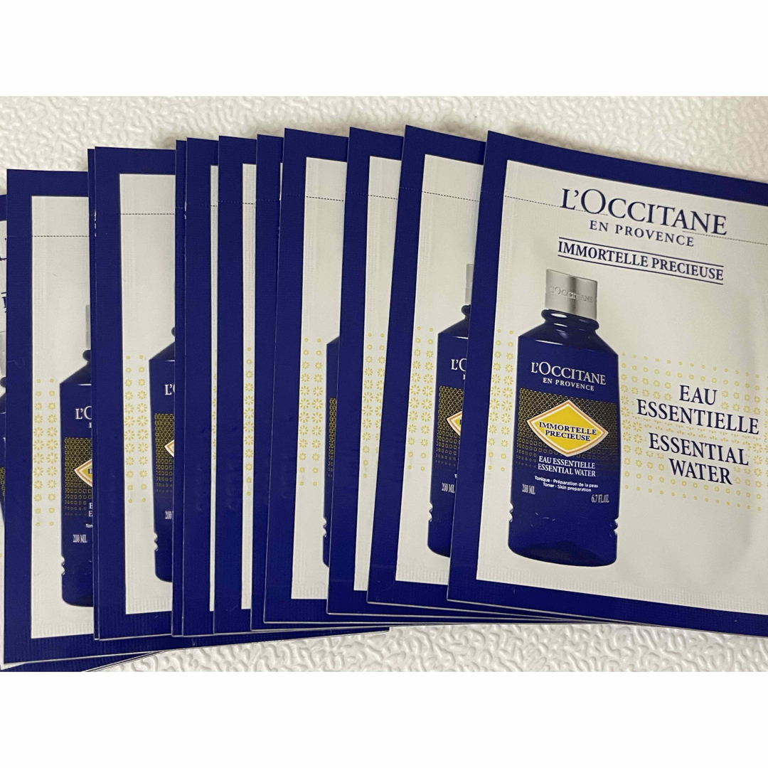 L'OCCITANE(ロクシタン)のロクシタン　イモーテル　エッセンシャルフェイスウォーター　サンプル40枚　化粧水 コスメ/美容のスキンケア/基礎化粧品(化粧水/ローション)の商品写真