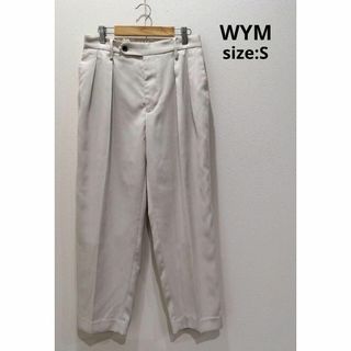 リドム(LIDNM)のウィムバイリドム WYM ダブルタック センタープレス ライトベージュ S(スラックス)