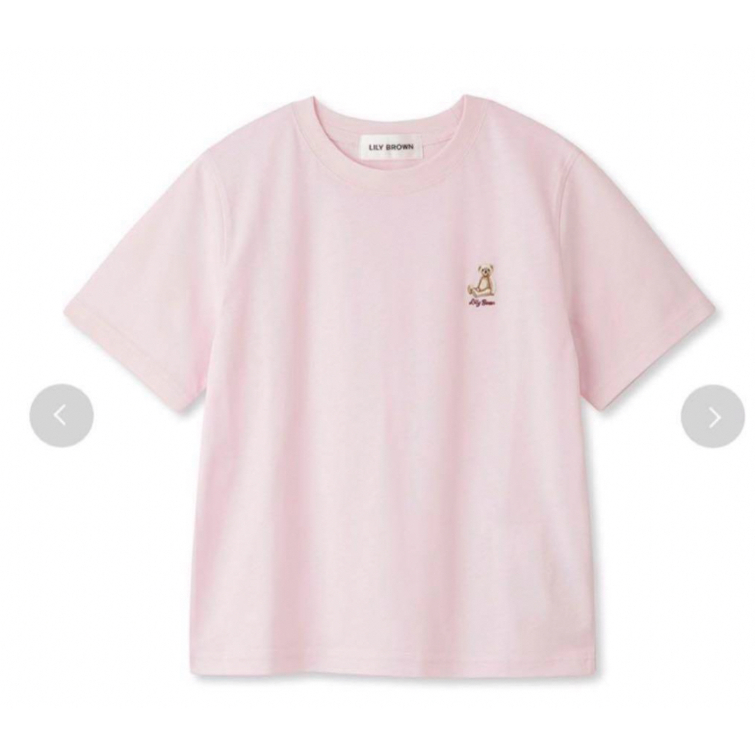 Lily Brown(リリーブラウン)のリリーブラウン ピンク Tシャツ レディースのトップス(Tシャツ(半袖/袖なし))の商品写真