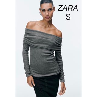 ザラ(ZARA)のZARA オフショルダー ニット トップス(ニット/セーター)