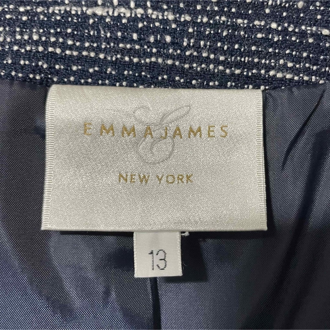 EMMAJAMES(エマジェイム)のエマジェイムス　セットアップ　ノーカラージャケットワンピース　13号 レディースのフォーマル/ドレス(スーツ)の商品写真