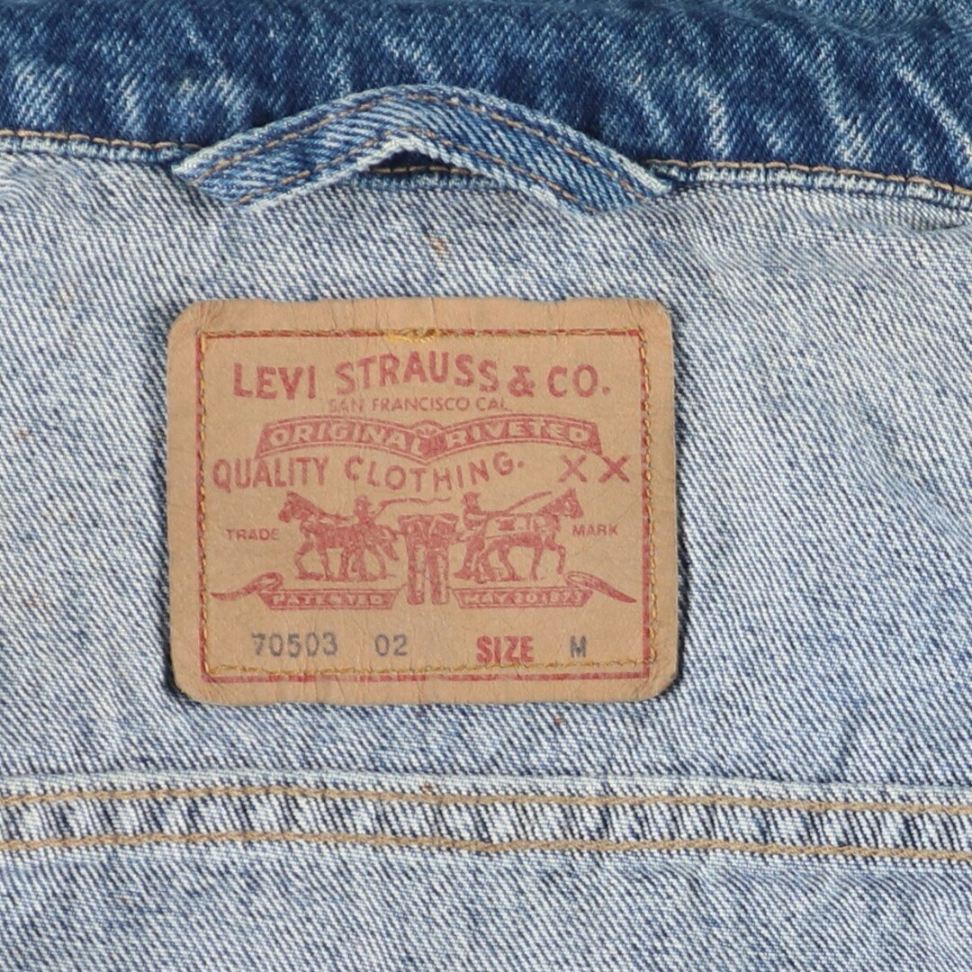 Levi's(リーバイス)の古着 90年代 リーバイス Levi's 70503 02 デニムジャケット Gジャン メンズM ヴィンテージ /eaa426966 メンズのジャケット/アウター(Gジャン/デニムジャケット)の商品写真