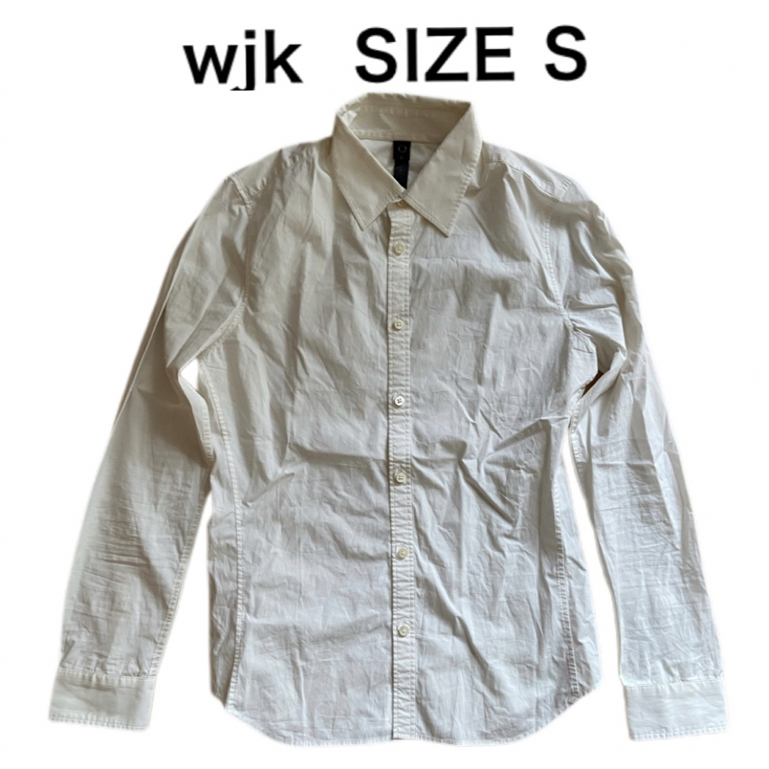 wjk(ダブルジェーケー)のwjk ダブルジェイケイ 長袖シャツ Yシャツ ボタンダウン ホワイト サイズS メンズのトップス(シャツ)の商品写真