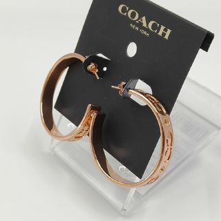 COACH - 可愛い&上品　コーチ　COACH　ピンクゴールド　シグネチャー　ビジュー　ピアス