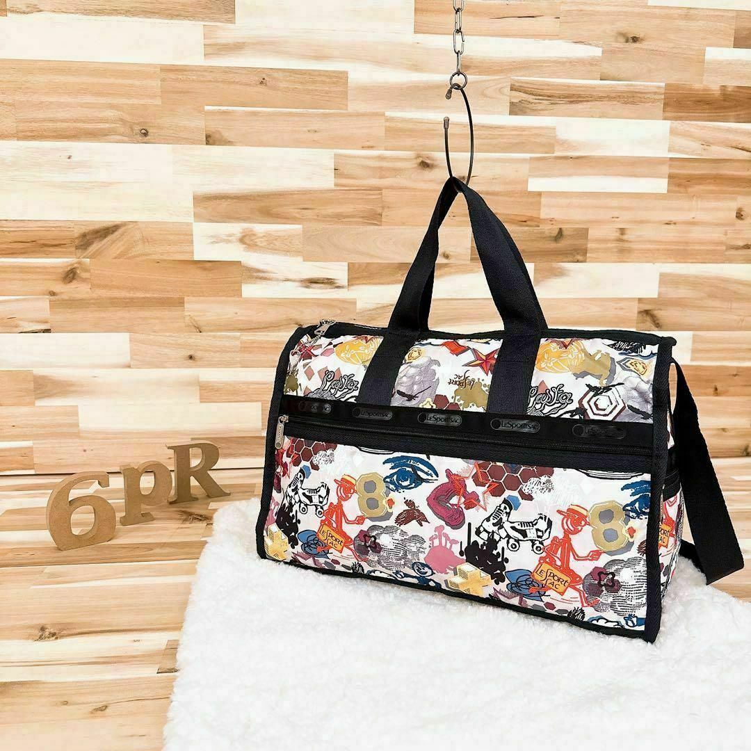 LeSportsac(レスポートサック)の【レスポートサック】トラベル ペイントアート 総柄 ボストンバッグ ベージュ レディースのバッグ(ボストンバッグ)の商品写真