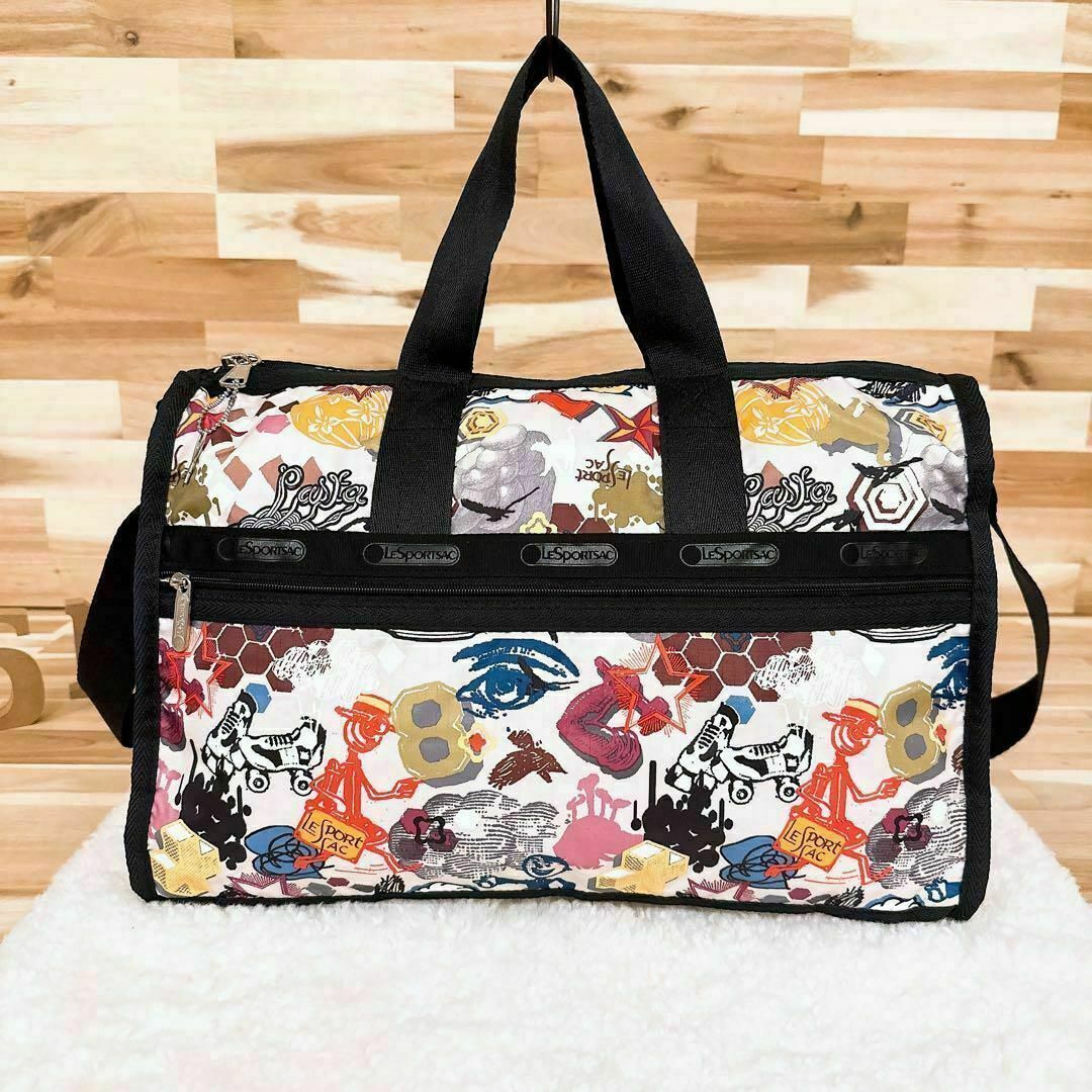 LeSportsac(レスポートサック)の【レスポートサック】トラベル ペイントアート 総柄 ボストンバッグ ベージュ レディースのバッグ(ボストンバッグ)の商品写真