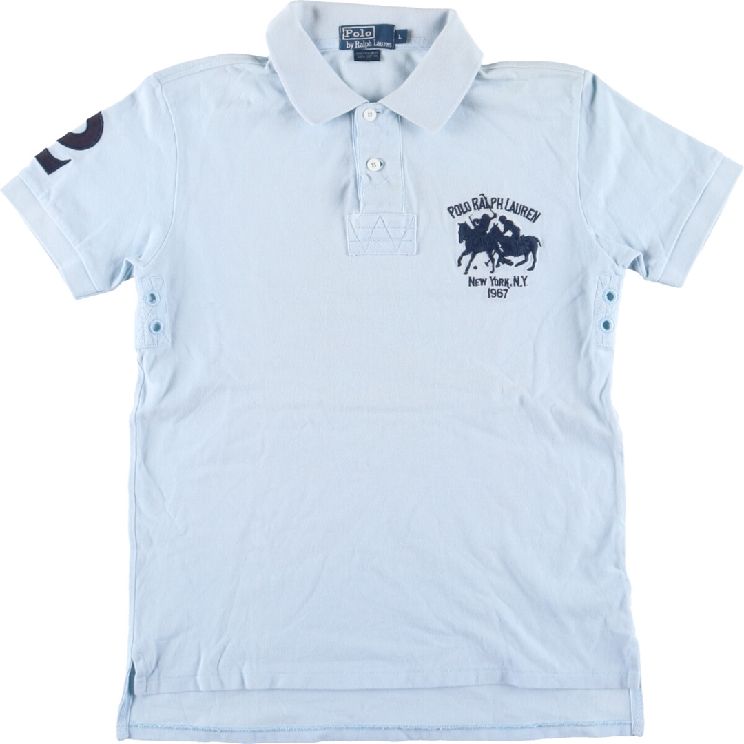 Ralph Lauren(ラルフローレン)の古着 ラルフローレン Ralph Lauren POLO by Ralph Lauren ダブルポニー 半袖 ラガーシャツ メンズM /eaa427585 メンズのトップス(ポロシャツ)の商品写真