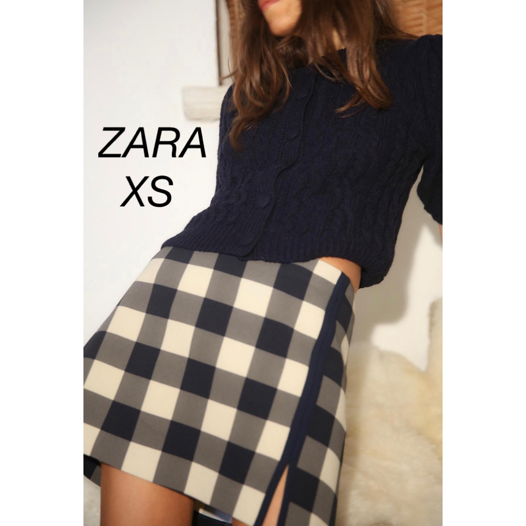 ZARA(ザラ)のZARA ギンガムチェック柄 ミニスカート レディースのスカート(ミニスカート)の商品写真