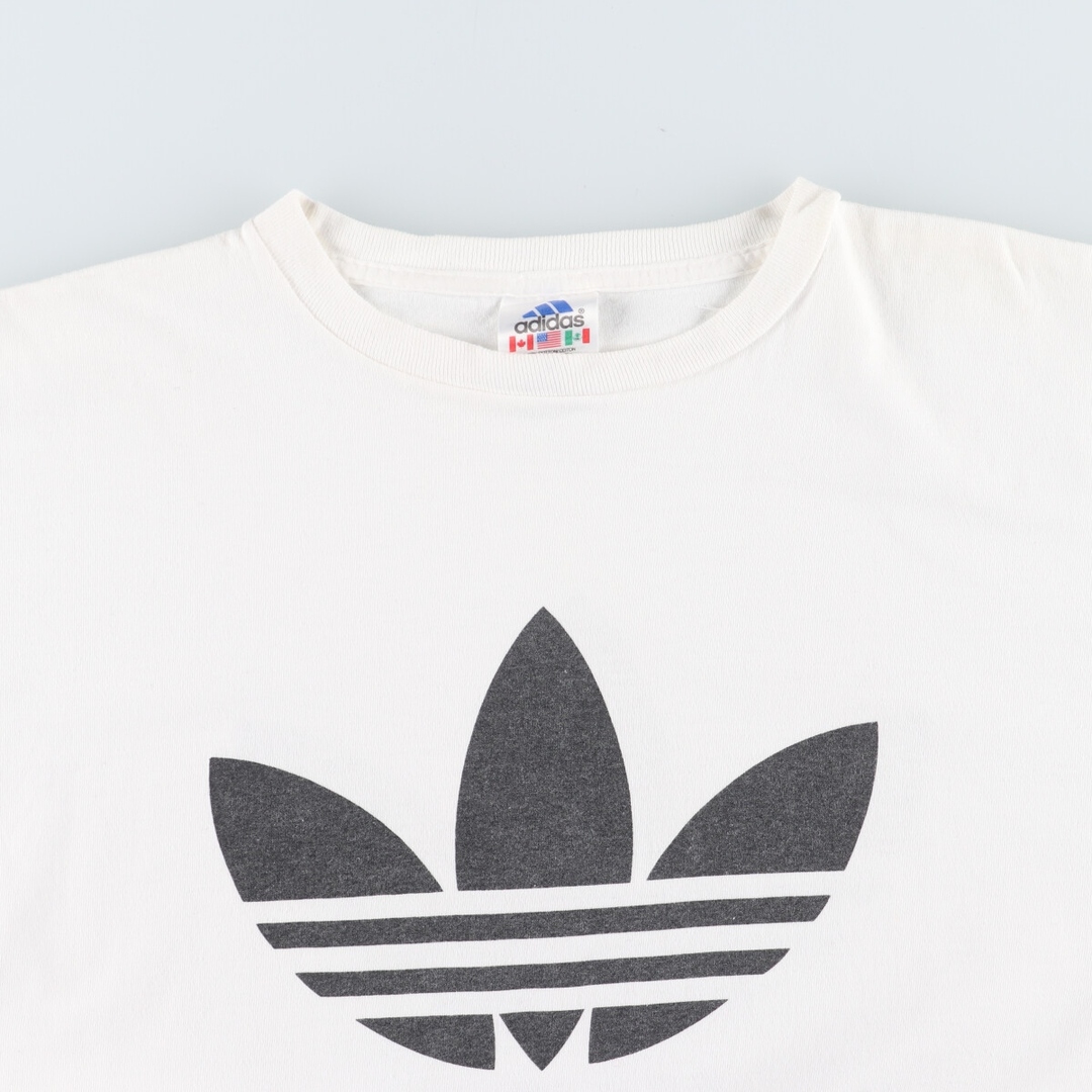 adidas(アディダス)の古着 90~00年代 アディダス adidas ORIGINALS オリジナルス 両面プリント プリントTシャツ USA製 メンズL ヴィンテージ /eaa431384 メンズのトップス(Tシャツ/カットソー(半袖/袖なし))の商品写真