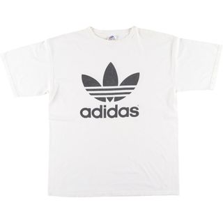 アディダス(adidas)の古着 90~00年代 アディダス adidas ORIGINALS オリジナルス 両面プリント プリントTシャツ USA製 メンズL ヴィンテージ /eaa431384(Tシャツ/カットソー(半袖/袖なし))