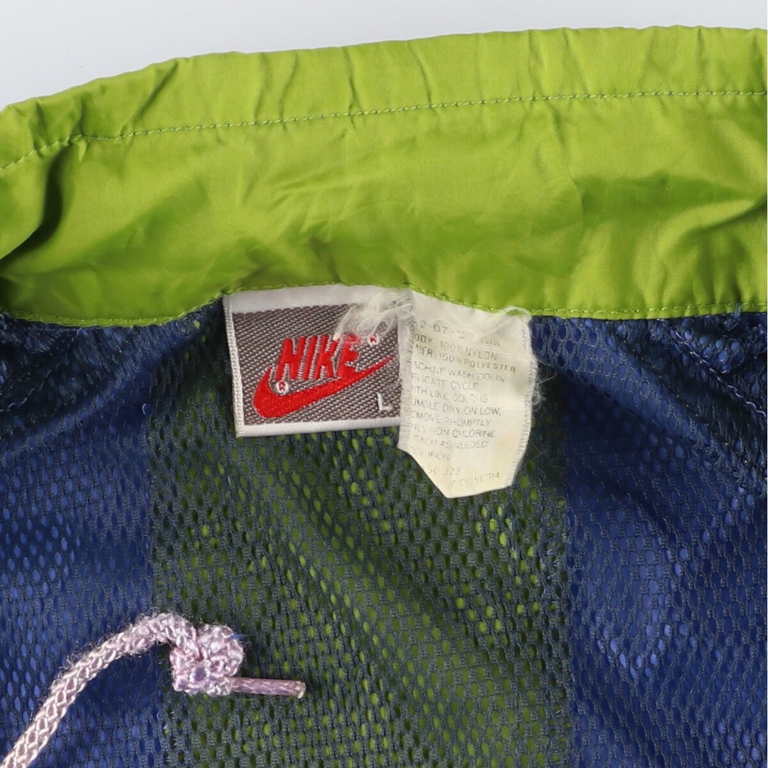 NIKE(ナイキ)の古着 90年代 ナイキ NIKE 銀タグ ハーフジップ ナイロンプルオーバー メンズL ヴィンテージ /eaa426774 メンズのジャケット/アウター(ナイロンジャケット)の商品写真