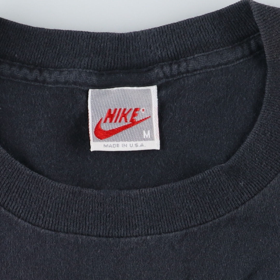 NIKE(ナイキ)の古着 90年代 ナイキ NIKE FLIGHT 銀タグ 袖プリント プリントTシャツ USA製 メンズM ヴィンテージ /eaa431391 メンズのトップス(Tシャツ/カットソー(半袖/袖なし))の商品写真