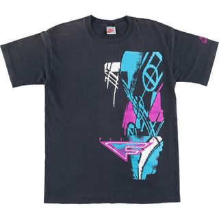 ナイキ(NIKE)の古着 90年代 ナイキ NIKE FLIGHT 銀タグ 袖プリント プリントTシャツ USA製 メンズM ヴィンテージ /eaa431391(Tシャツ/カットソー(半袖/袖なし))