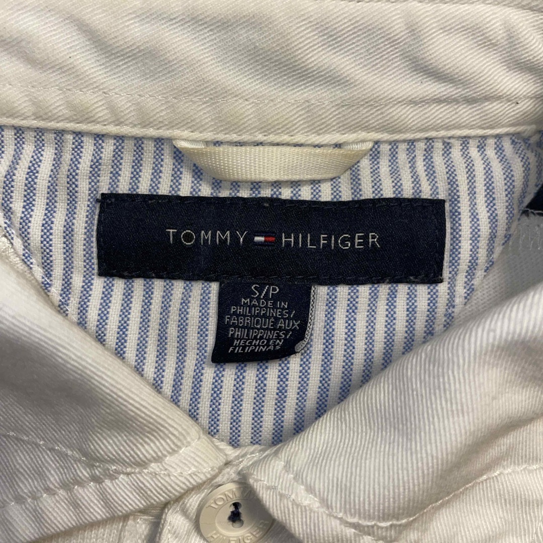 TOMMY HILFIGER(トミーヒルフィガー)のTOMMY HILFIGER  トミーヒルフィガー ボーダーラガーシャツ グレー メンズのトップス(スウェット)の商品写真