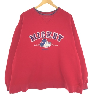 古着 00年代 ディズニー DISNEY MICKEY MOUSE ミッキーマウス キャラクタースウェットシャツ トレーナー メンズXXL ヴィンテージ /eaa411964(スウェット)