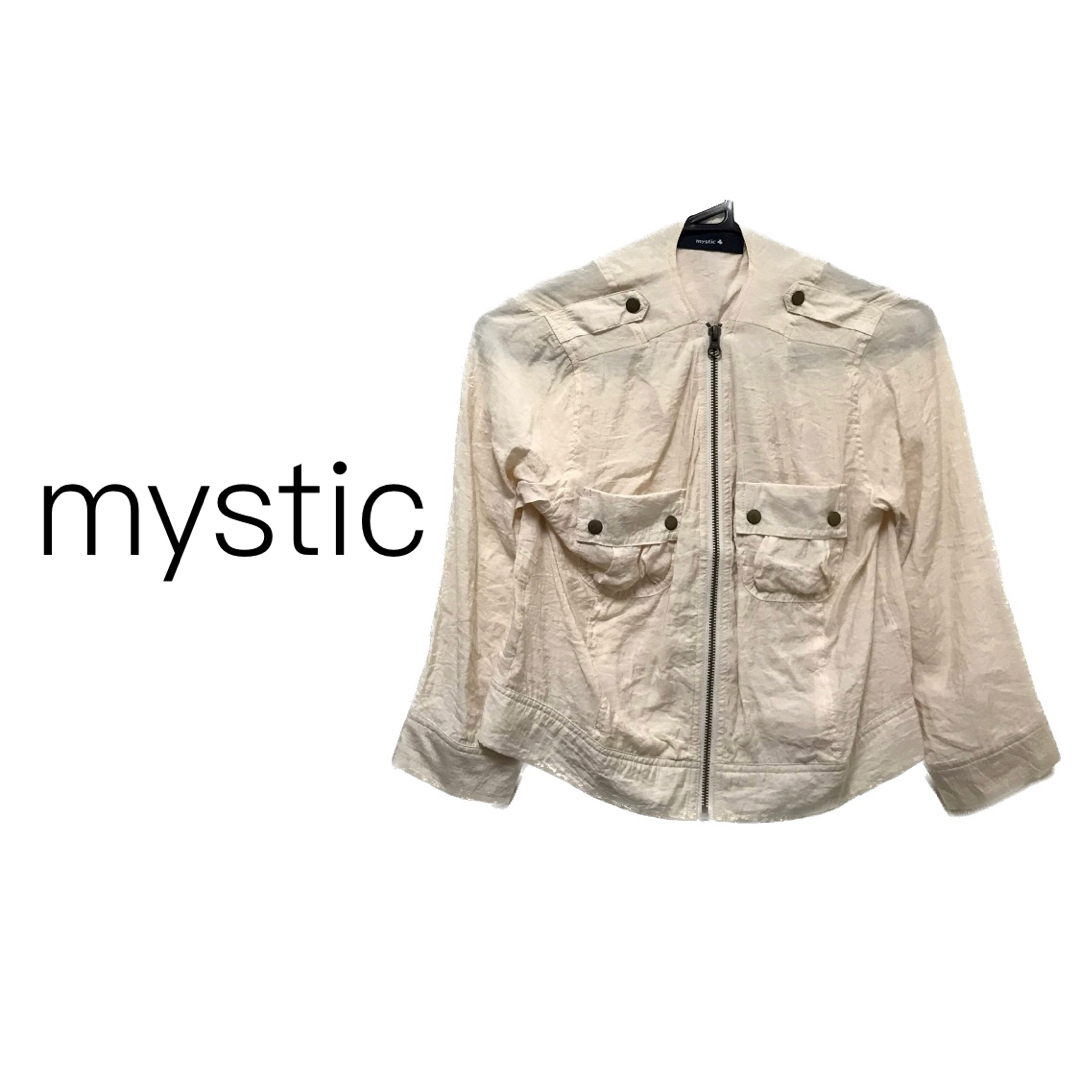 mystic(ミスティック)のmystic【美品】五分袖 ジップアップ ブルゾン ジャンパー レディースのジャケット/アウター(ブルゾン)の商品写真