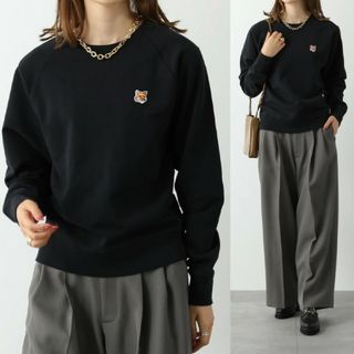 MAISON KITSUNE' - 新品タグ付　メゾンキツネ　フォックスヘッドパッチ　スウェット　ブラック　S