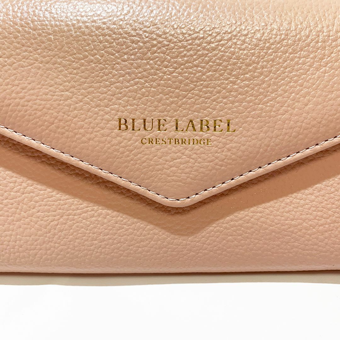 BLUE LABEL CRESTBRIDGE(ブルーレーベルクレストブリッジ)の【美品】BLUE LABEL CRESTBRIDGE レザー 長財布 ピンク レディースのファッション小物(財布)の商品写真