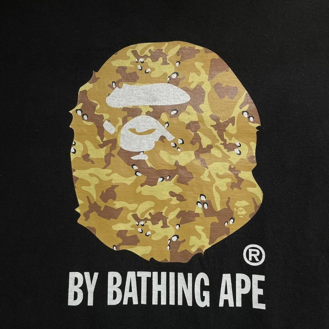 A BATHING APE(アベイシングエイプ)の【希少モデル】アベイシングエイプ☆迷彩ロゴ ビッグロゴ Lサイズ 入手困難 メンズのトップス(Tシャツ/カットソー(半袖/袖なし))の商品写真