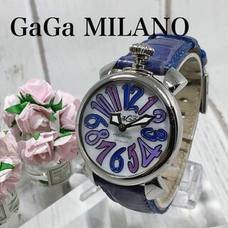GaGa MILANO - 【電池交換済】腕時計メンズGagaガガミラノ5220マヌアーレ男性用イタリア