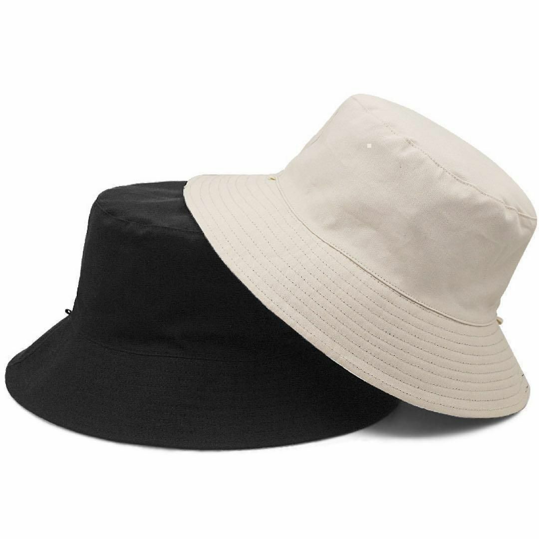 大きいサイズ メンズ レディース 帽子 バケットハット リバーシブル 白黒 メンズの帽子(ハット)の商品写真