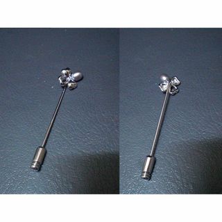 タサキ(TASAKI)のTASAKI ピンブローチ パール 四つ葉のクローバー SILVER(ブローチ/コサージュ)