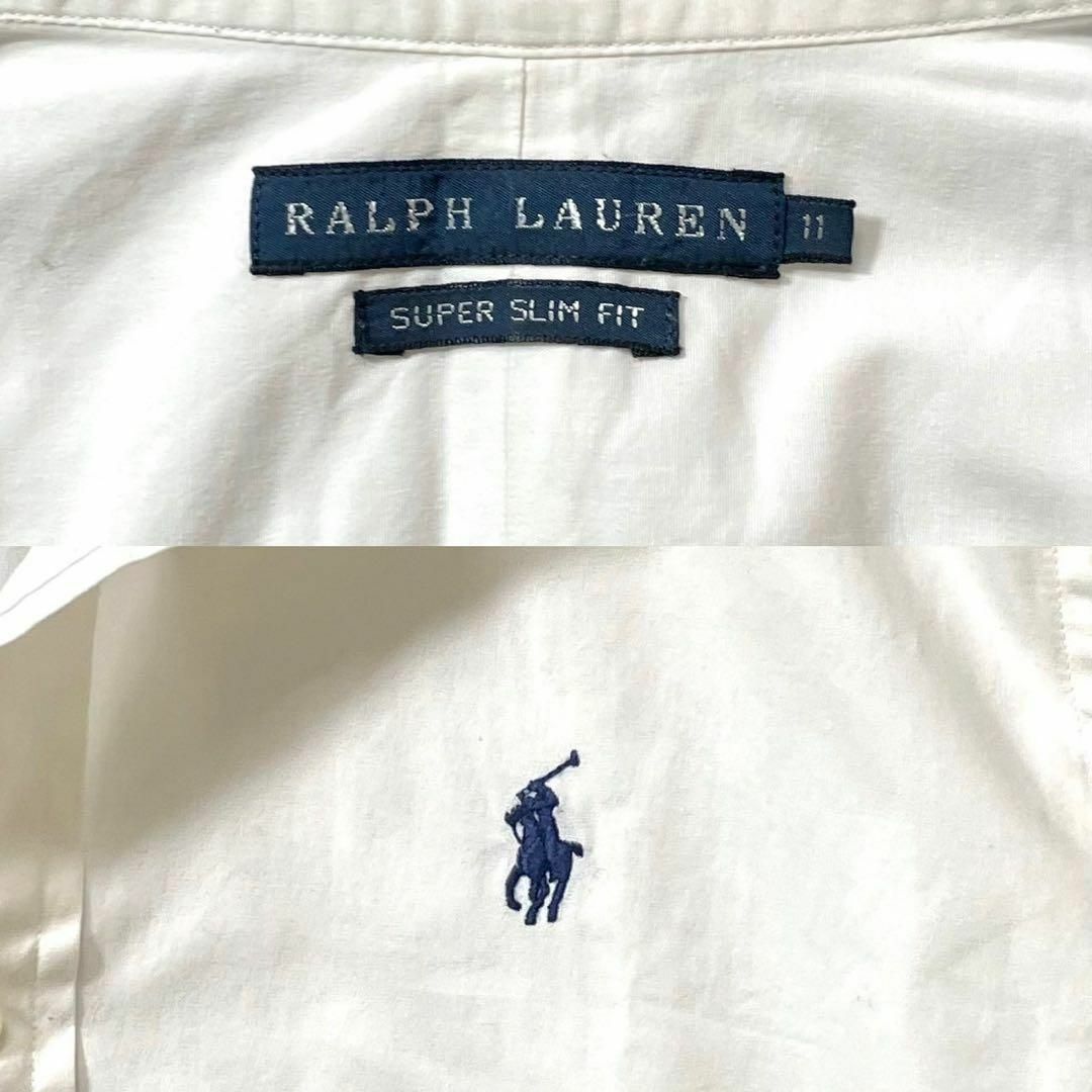 Ralph Lauren(ラルフローレン)のラルフローレン シャツ 白シャツ スーパースリムフィット 長袖 ボタンダウン レディースのトップス(シャツ/ブラウス(長袖/七分))の商品写真