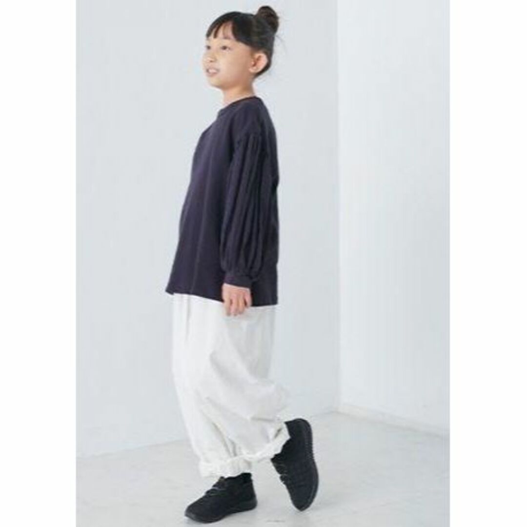 OMNES(オムネス)のオムネス　キッズ　スラブコットン　プリント長袖Tシャツ　ふんわり袖　ボリューム袖 キッズ/ベビー/マタニティのキッズ服女の子用(90cm~)(Tシャツ/カットソー)の商品写真