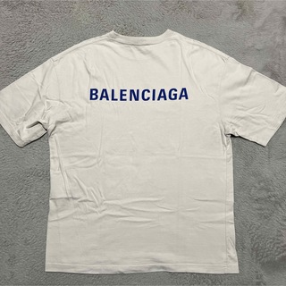 BALENCIAGA バレンシアガ　Logo tee tシャツ　ナチュラル　L