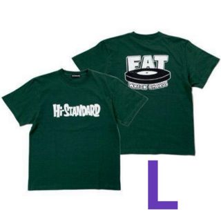 ハイスタンダード(HIGH!STANDARD)のHi-STANDARD × FAT LOGO Tシャツ グリーン　Lサイズ １枚(Tシャツ/カットソー(半袖/袖なし))