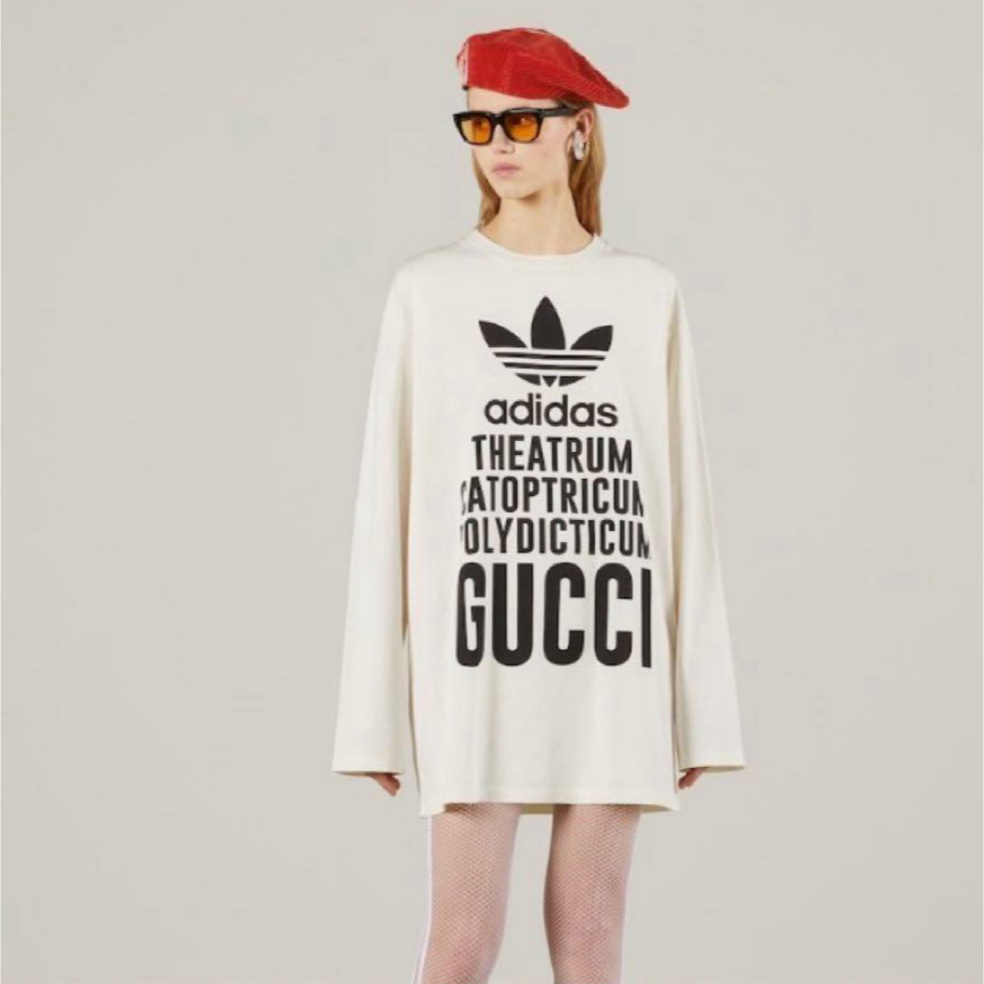 Gucci(グッチ)の【新品未使用】グッチGUCCIadidasコラボワンピース レディースのワンピース(ロングワンピース/マキシワンピース)の商品写真