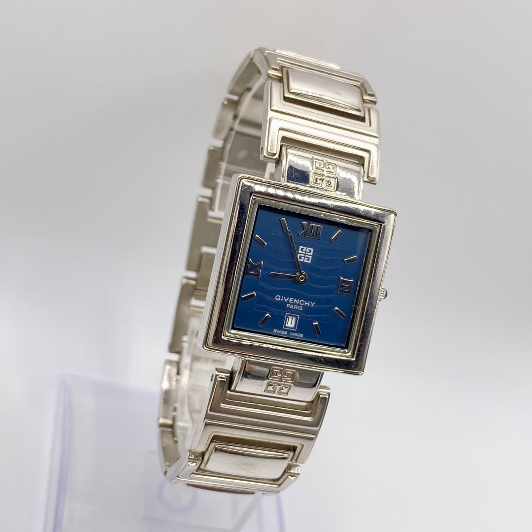 GIVENCHY(ジバンシィ)のGIVENCHY ジバンシィ 箱/コマ1付き94540916ネイビー文字盤デイト メンズの時計(腕時計(アナログ))の商品写真